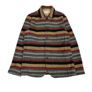 Universal Works Bakers Chore Wool Stripe Blanket Jacket Men's Small